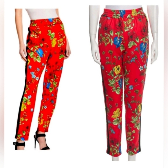 Alice + Olivia Floral Muticolor Straight Pant Size XS NWOT - Picture 2 of 10